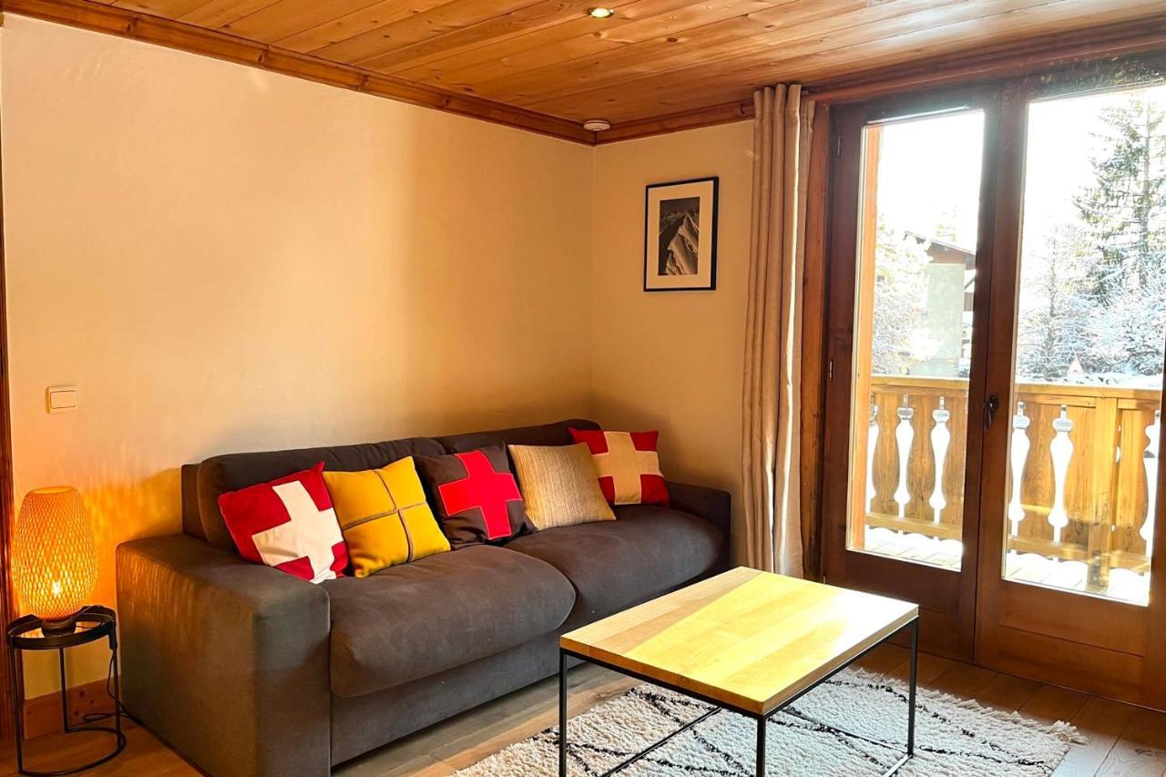 Chic And Cosy Apt With Balcony In Megève Esterno foto